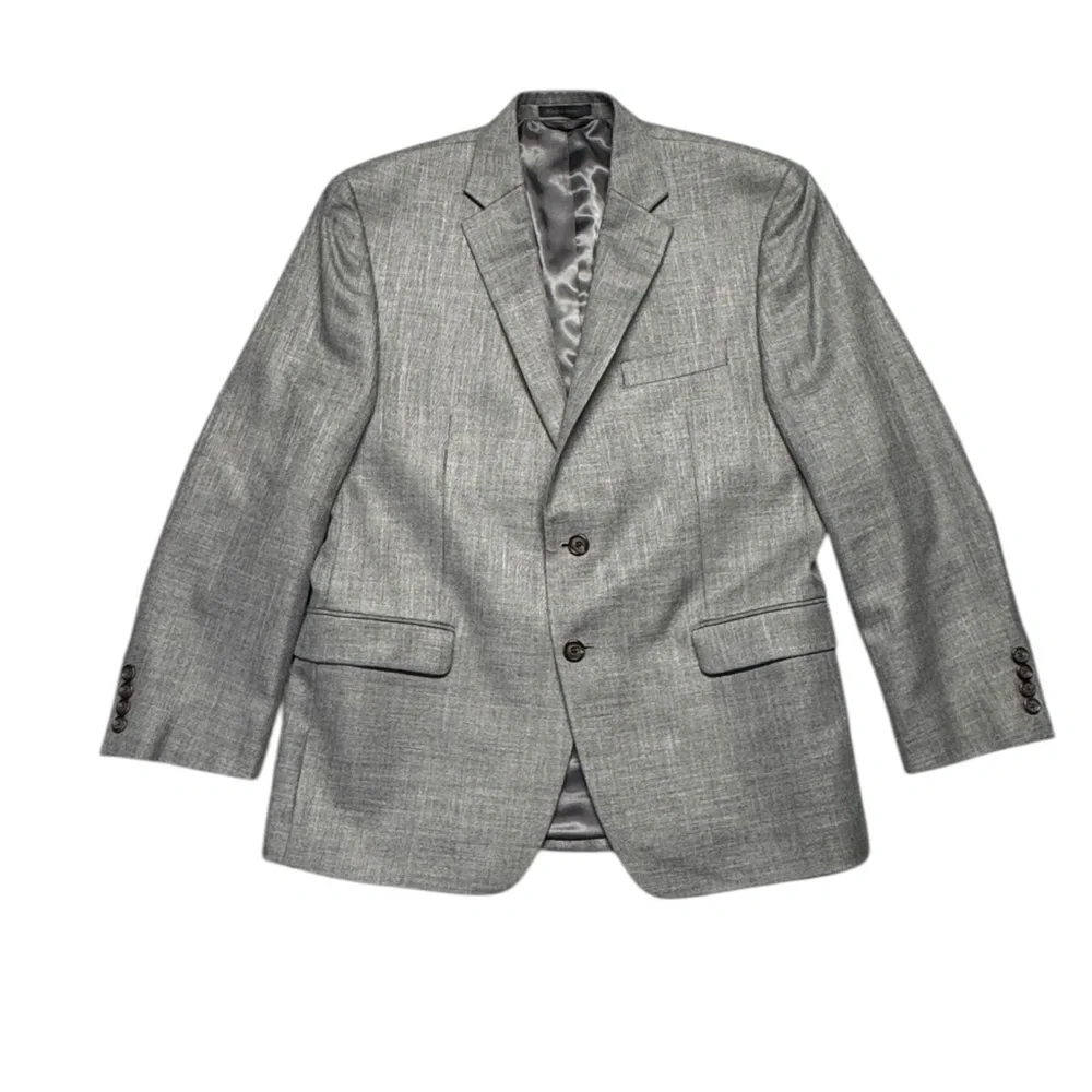Lauren Ralph Lauren Linen Blend Blazer Mens Size 42S Sport Coat Jacket Gray Prep